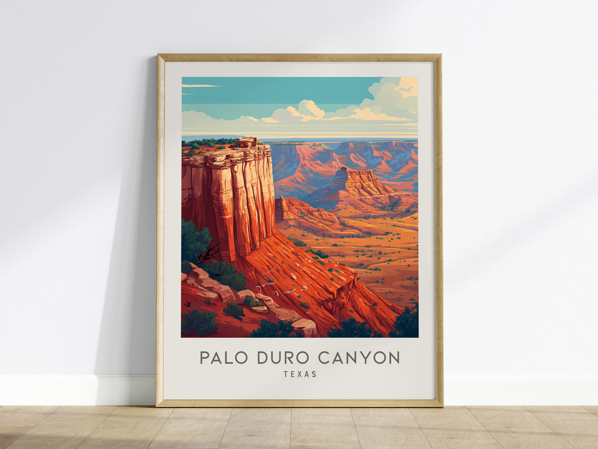 Palo Duro Canyon Matte Border Poster | Texas Travel Wall Art — framed wall art