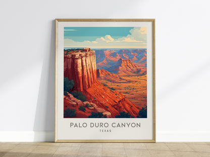 Palo Duro Canyon Matte Border Poster | Texas Travel Wall Art — framed wall art