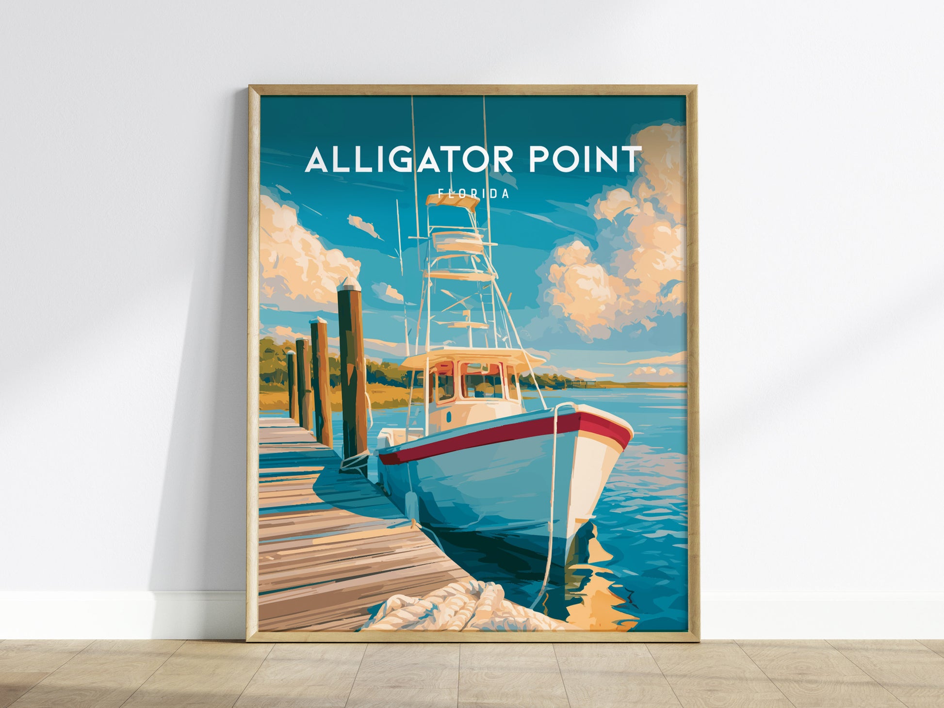Alligator Point, Florida Poster | Wild Gulf Shore Serenity Wall Art — framed wall art