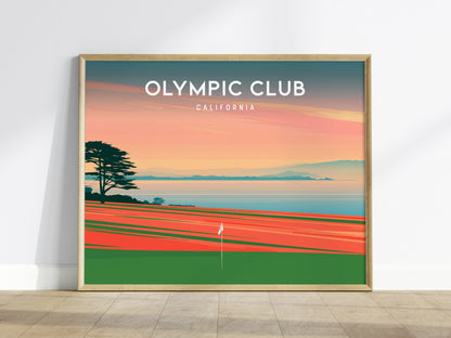 Olympic Club Landscape Poster | California Country Club Decor & Golf Wall Art — framed wall art