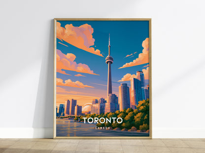 Toronto, Canada Poster | CN Tower & Skyline Cityscape Wall Art — framed wall art