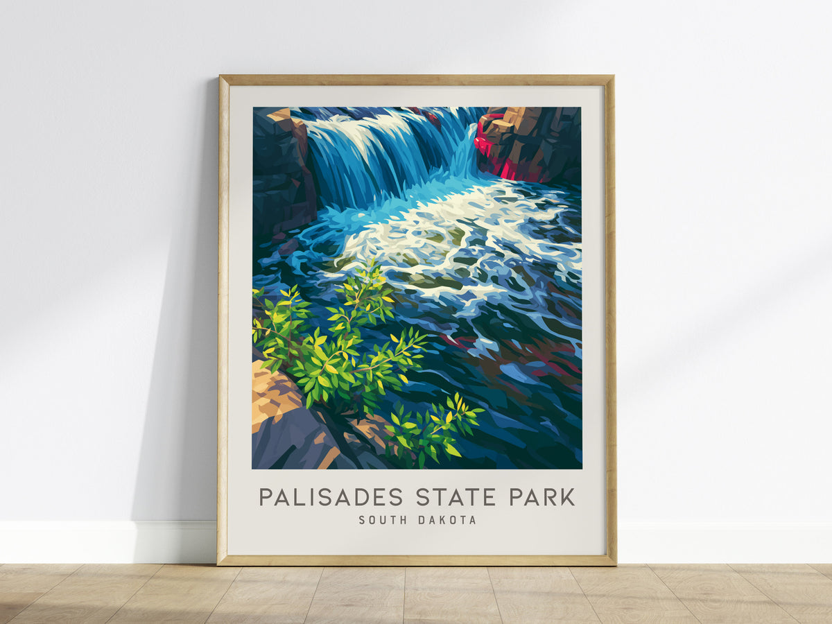 Palisades State Park Matte Border Poster | South Dakota Destination Print Travel Wall Art — framed wall art