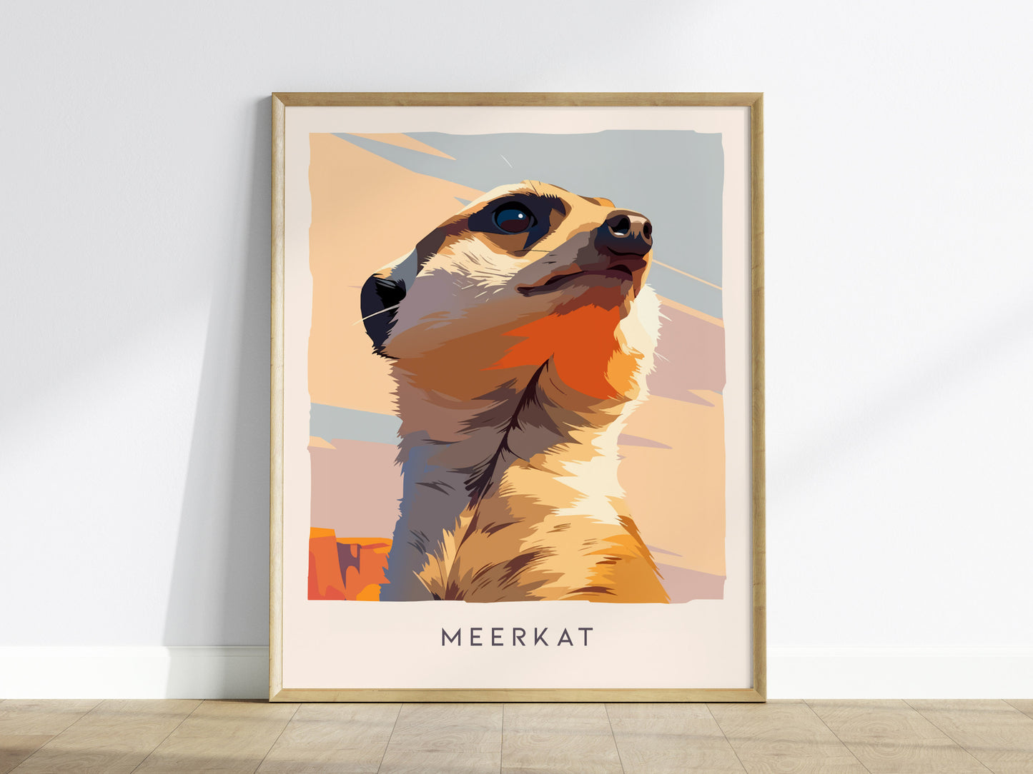 Meerkat, Suricata suricatta Poster | Bold Safari Wildlife Wall Art — framed wall art