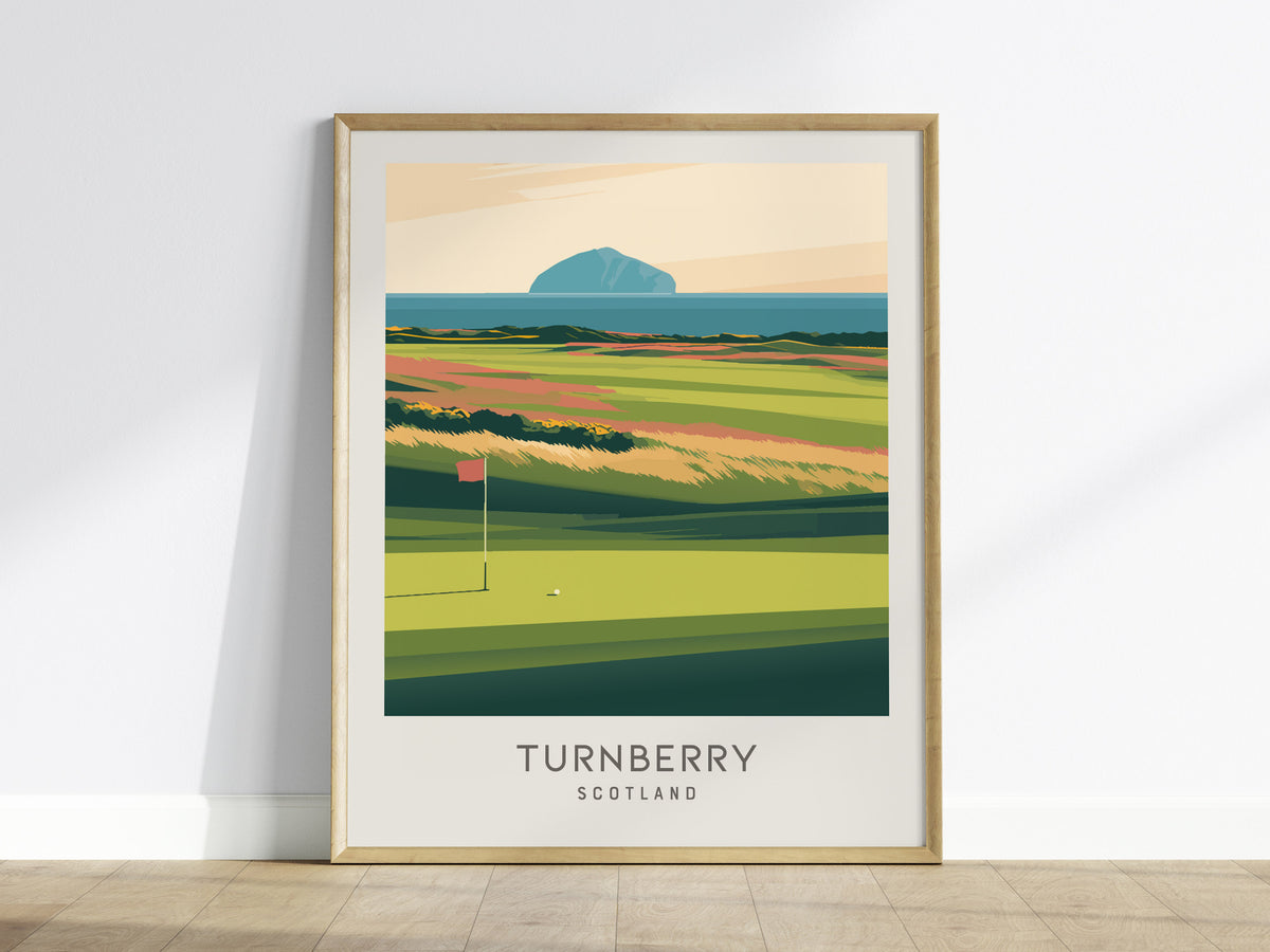 Turnberry Matte Border Poster | Scotland Travel Wall Art — framed wall art