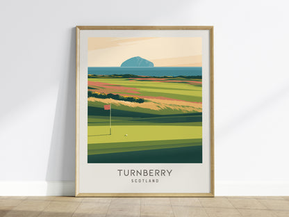 Turnberry Matte Border Poster | Scotland Travel Wall Art — framed wall art