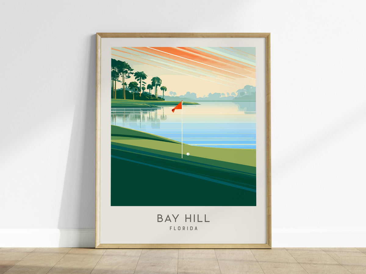 Bay Hill Matte Border Poster | Florida Travel Wall Art — framed wall art
