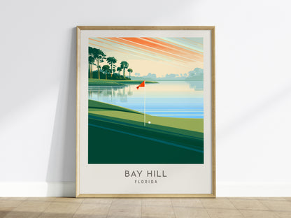 Bay Hill Matte Border Poster | Florida Travel Wall Art — framed wall art