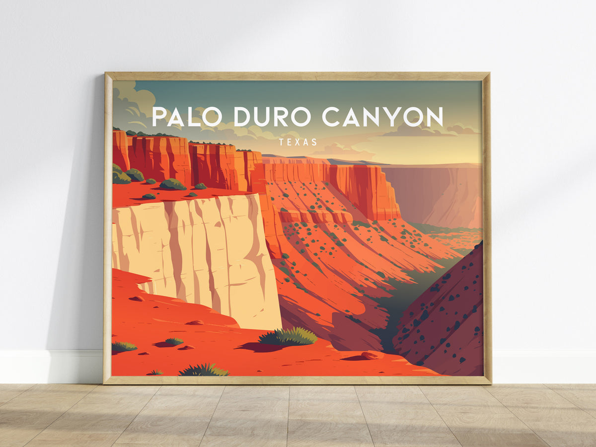 Palo Duro Canyon, Texas Landscape Poster | Framed or Unframed Canyon Wall Art — framed wall art