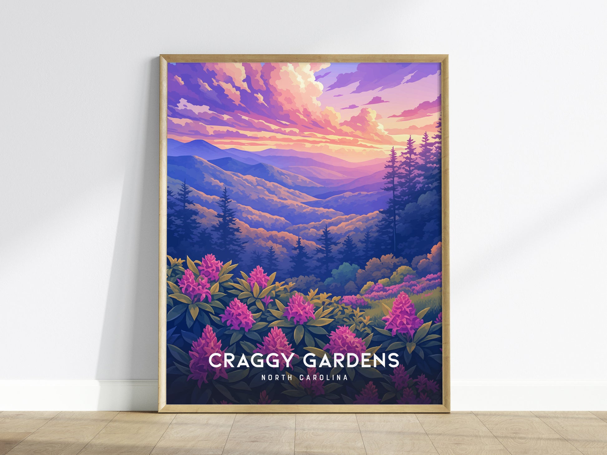 Craggy Gardens Poster | Blue Ridge Parkway North Carolina Wall Art
