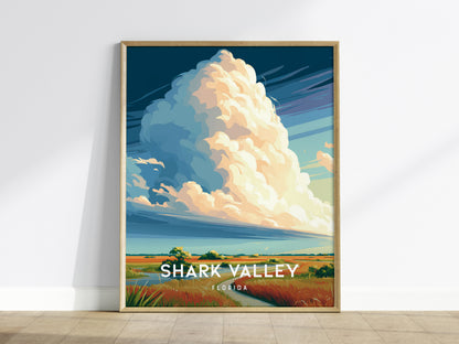 Shark Valley, Florida Poster | Everglades Alligator & Wetlands Wall Art — framed wall art
