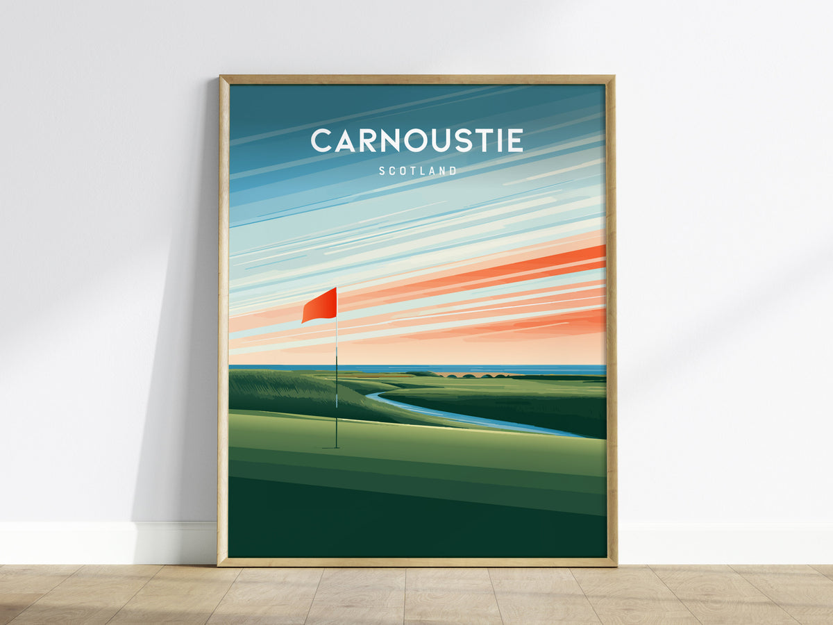 Carnoustie, Scotland Poster | Country Club Decor Golfer Gift Wall Art — framed wall art