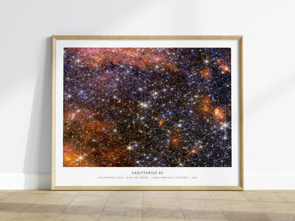 Sagittarius B2 Landscape Poster | NASA Star-forming Cloud · Milky Way Center Galaxy Wall Art — framed wall art