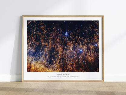 Helix Nebula Landscape Poster | The Eye of God · NGC 7293 Astronomy Print NASA Wall Art — framed wall art