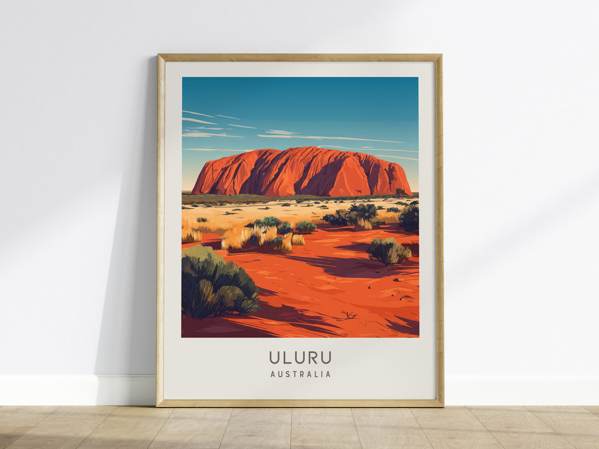 Uluru Matte Border Poster | Australia Travel Wall Art — framed wall art