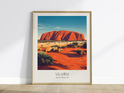 Uluru Matte Border Poster | Australia Travel Wall Art — framed wall art