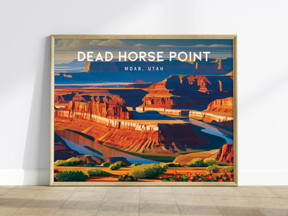 Dead Horse Point Landscape Poster | Moab, Utah Framed or Unframed Vacation Wall Art — framed wall art