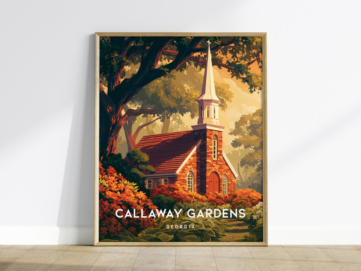 Callaway Gardens, Georgia Poster | Botanical Garden & Nature Wall Art — framed wall art