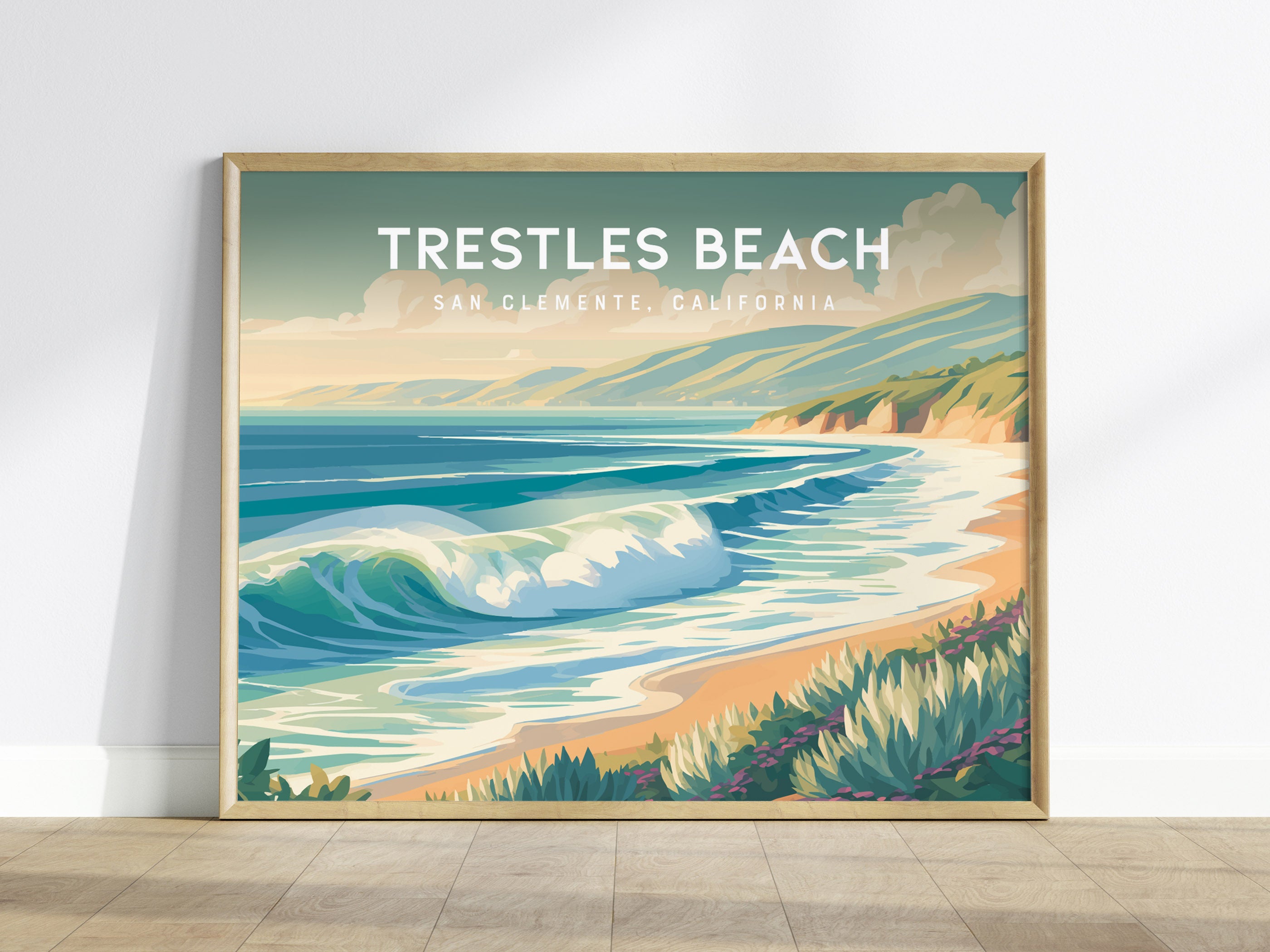 Trestles Beach Landscape, San Clemente, California Poster