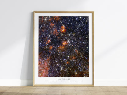 Sagittarius B2 Poster | NASA Star-forming Cloud · Milky Way Center Space Photography Wall Art — framed wall art