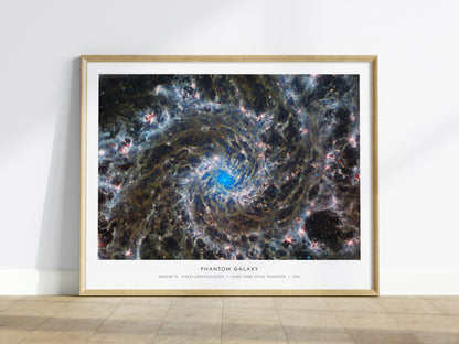 PHANTOM GALAXY Landscape Poster | NASA Space Photography Wall Art — framed wall art