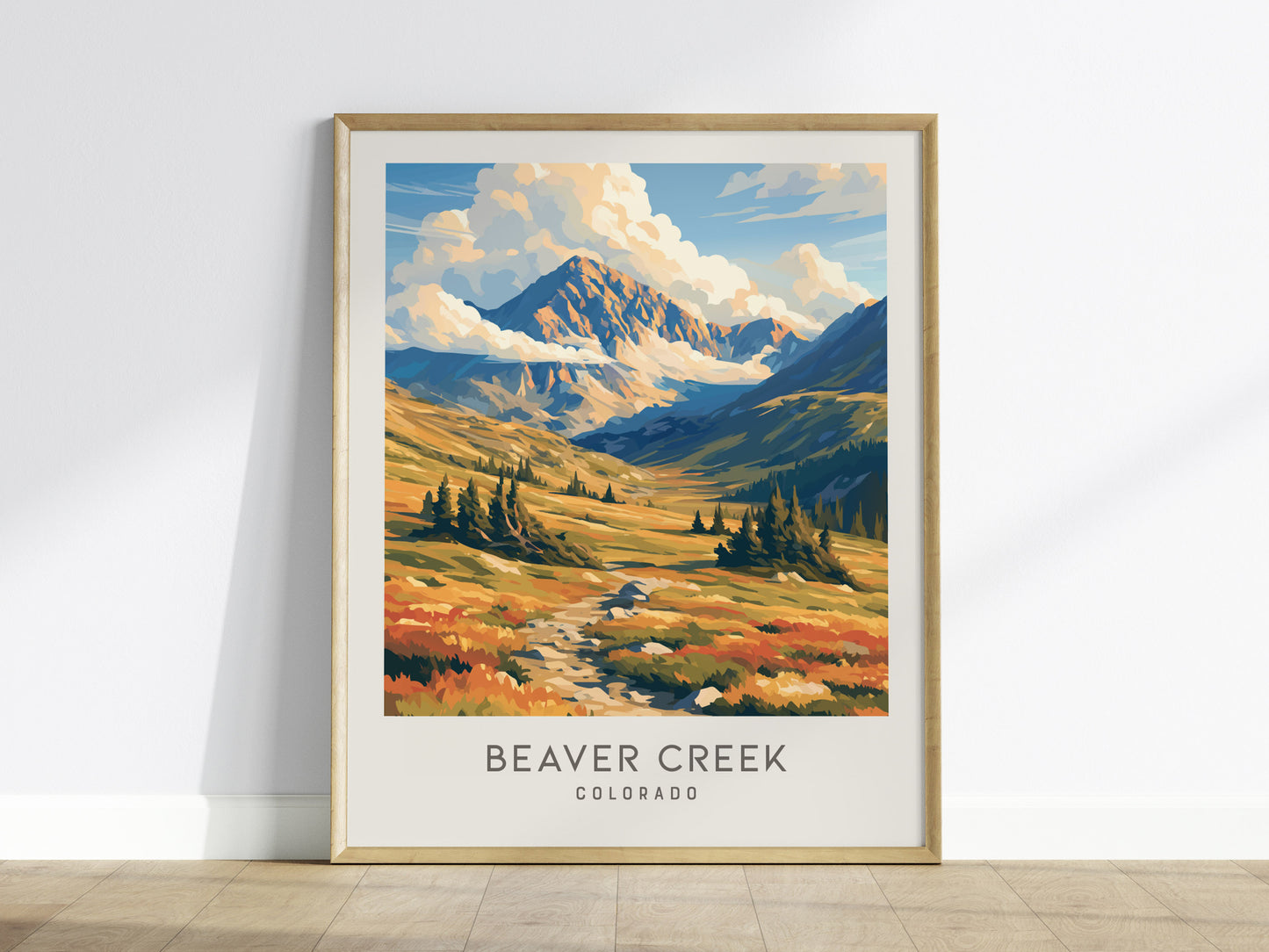 Beaver Creek Matte Border Poster | Colorado Framed or Unframed Travel Wall Art — framed wall art