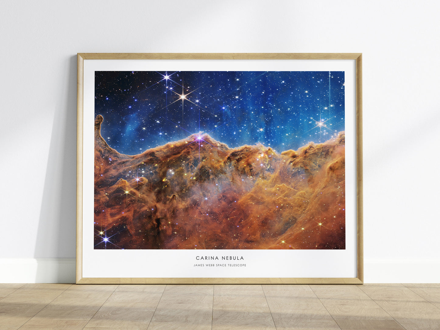 Carina Nebula Landscape Poster | NASA Space Photography Wall Art — framed wall art