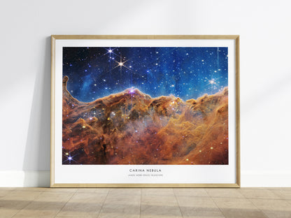 Carina Nebula Landscape Poster | NASA Space Photography Wall Art — framed wall art