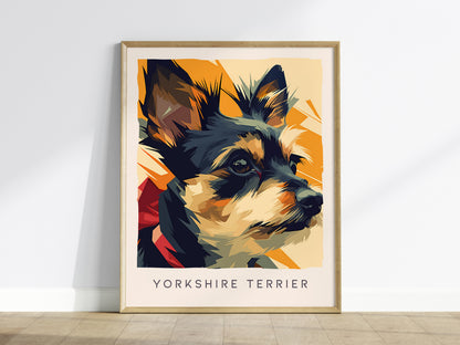 Yorkshire Terrier Poster | Bold & Beautiful Yorkie Portrait Wall Art — framed wall art