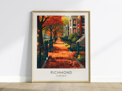 Richmond Matte Border Poster | Virginia Destination Print Travel Wall Art — framed wall art
