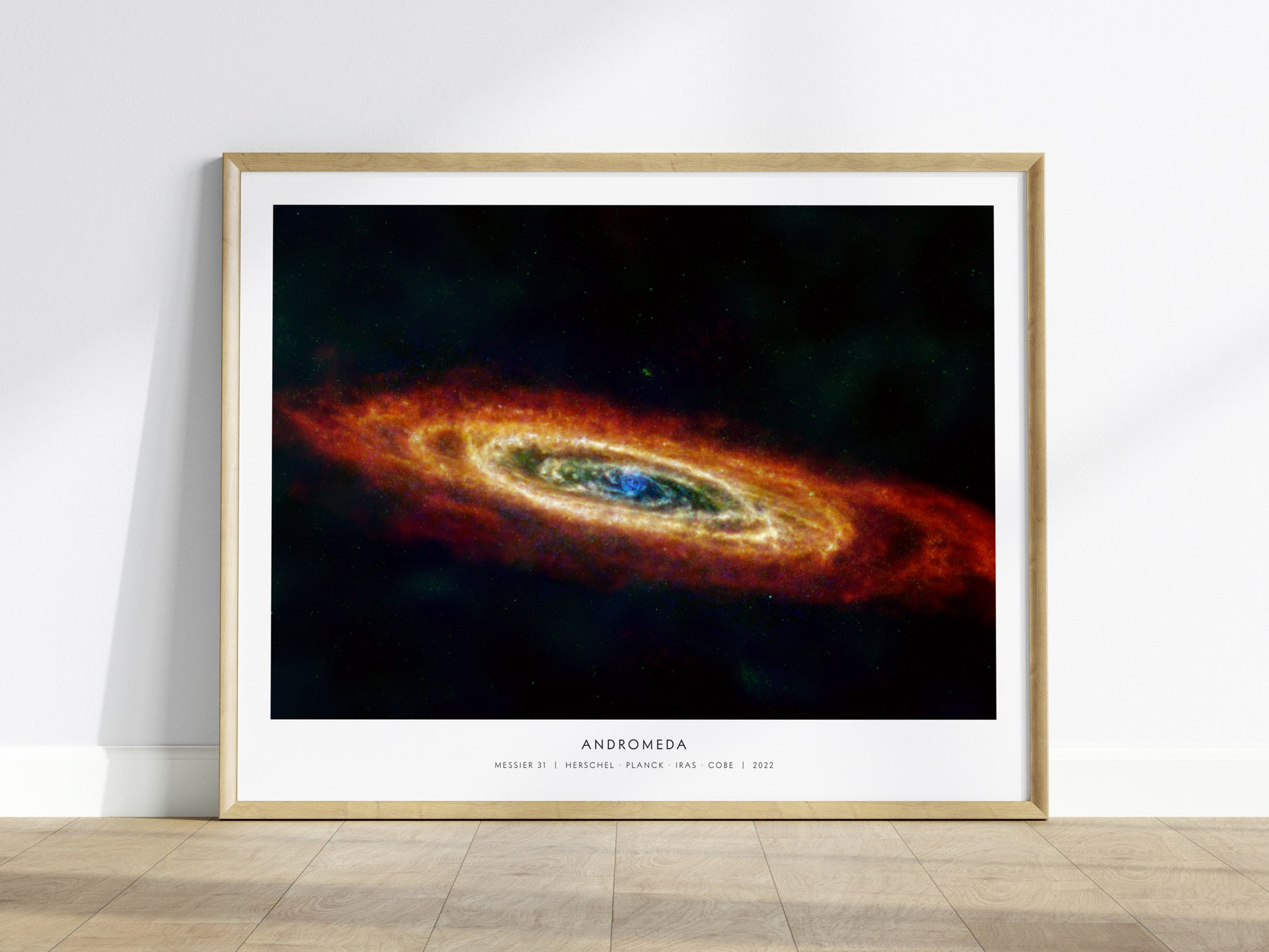 Andromeda Landscape Poster | Messier 31 Galaxy Wall Art NASA Space Photography Print — framed wall art