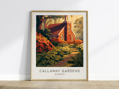 Callaway Gardens Matte Border Poster | Georgia Destination Print Travel Wall Art — framed wall art