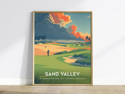 Sand Valley, Wisconsin Poster | Rolling Dunes & Fairways Golf Wall Art — framed wall art