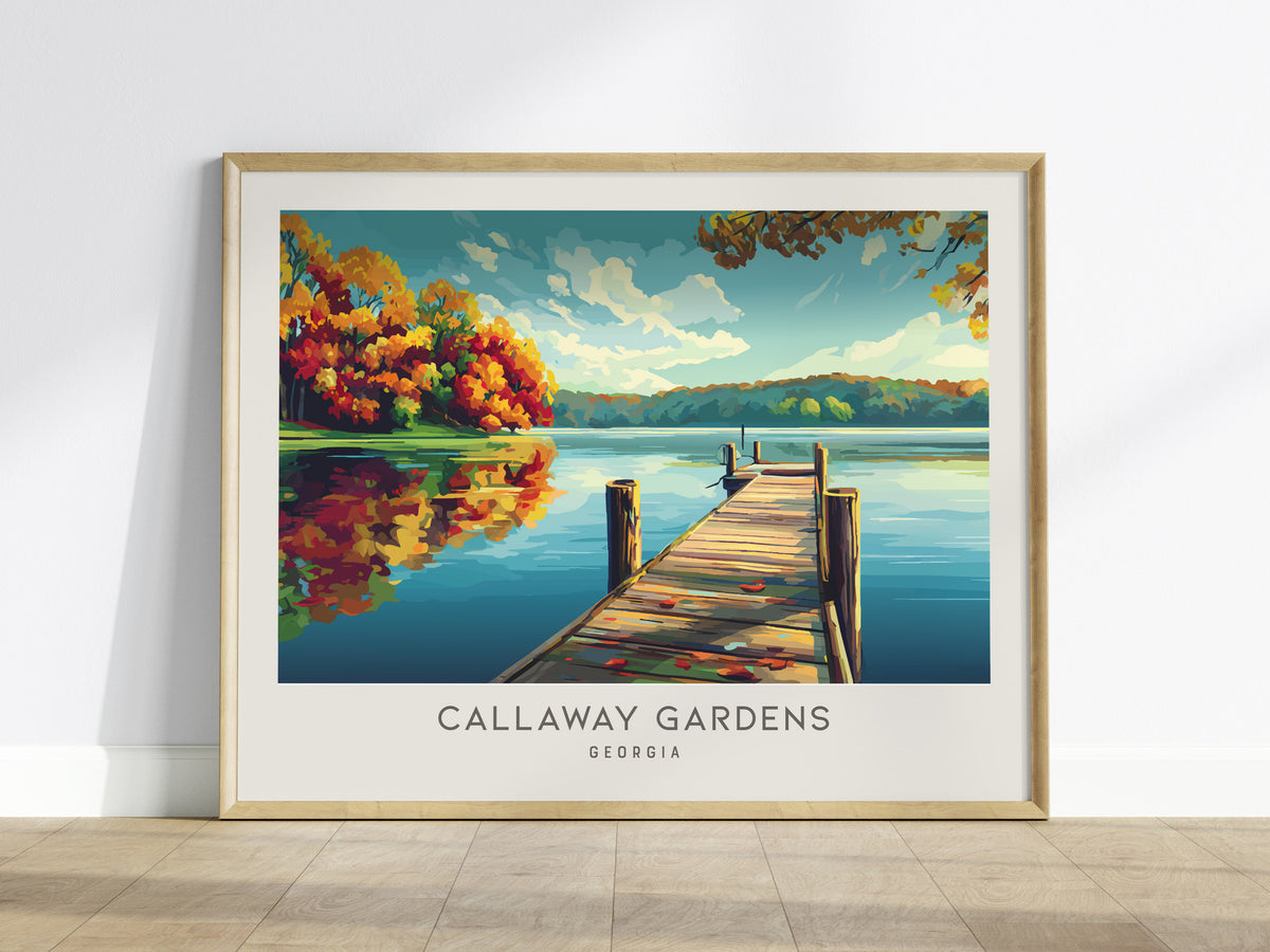 Callaway Gardens Landscape Matte Border Poster | Georgia Travel Gift Framed or Unframed — framed wall art