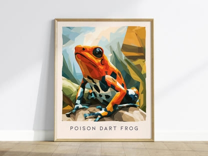 Poison Dart Frog Poster | Vibrant Rainforest Wildlife Art Wall Art — framed wall art