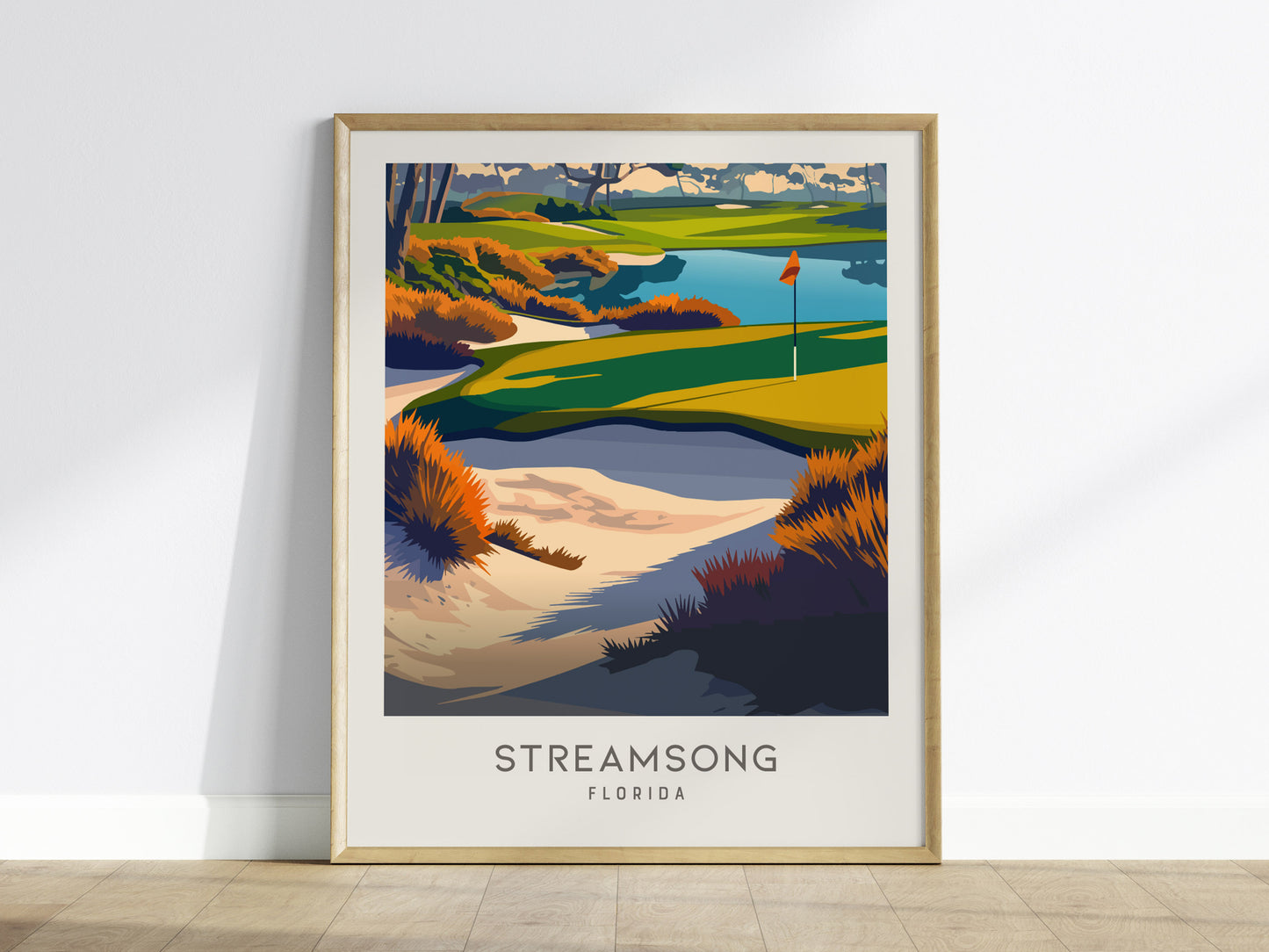 Streamsong Matte Border Poster | Florida Golf Course Print & Country Club Decor — framed wall art