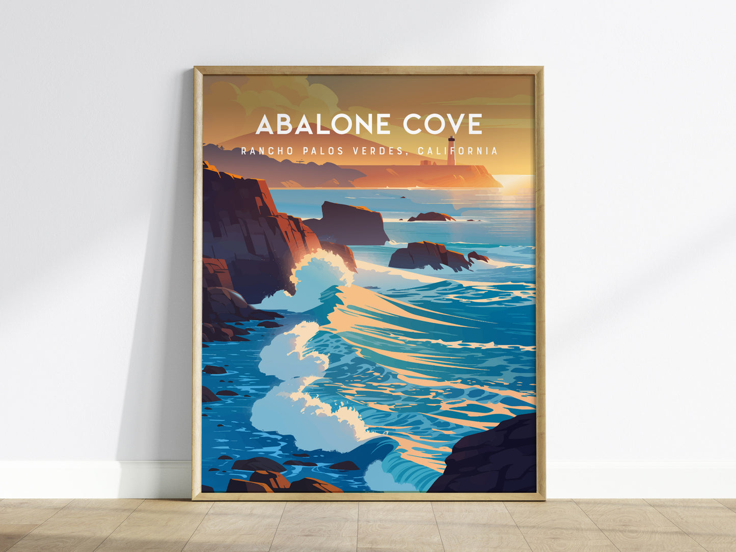 Abalone Cove, California Poster | Tidepools & Sea Cliffs Coastal Wall Art — framed wall art