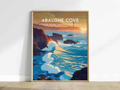 Abalone Cove, California Poster | Tidepools & Sea Cliffs Coastal Wall Art — framed wall art