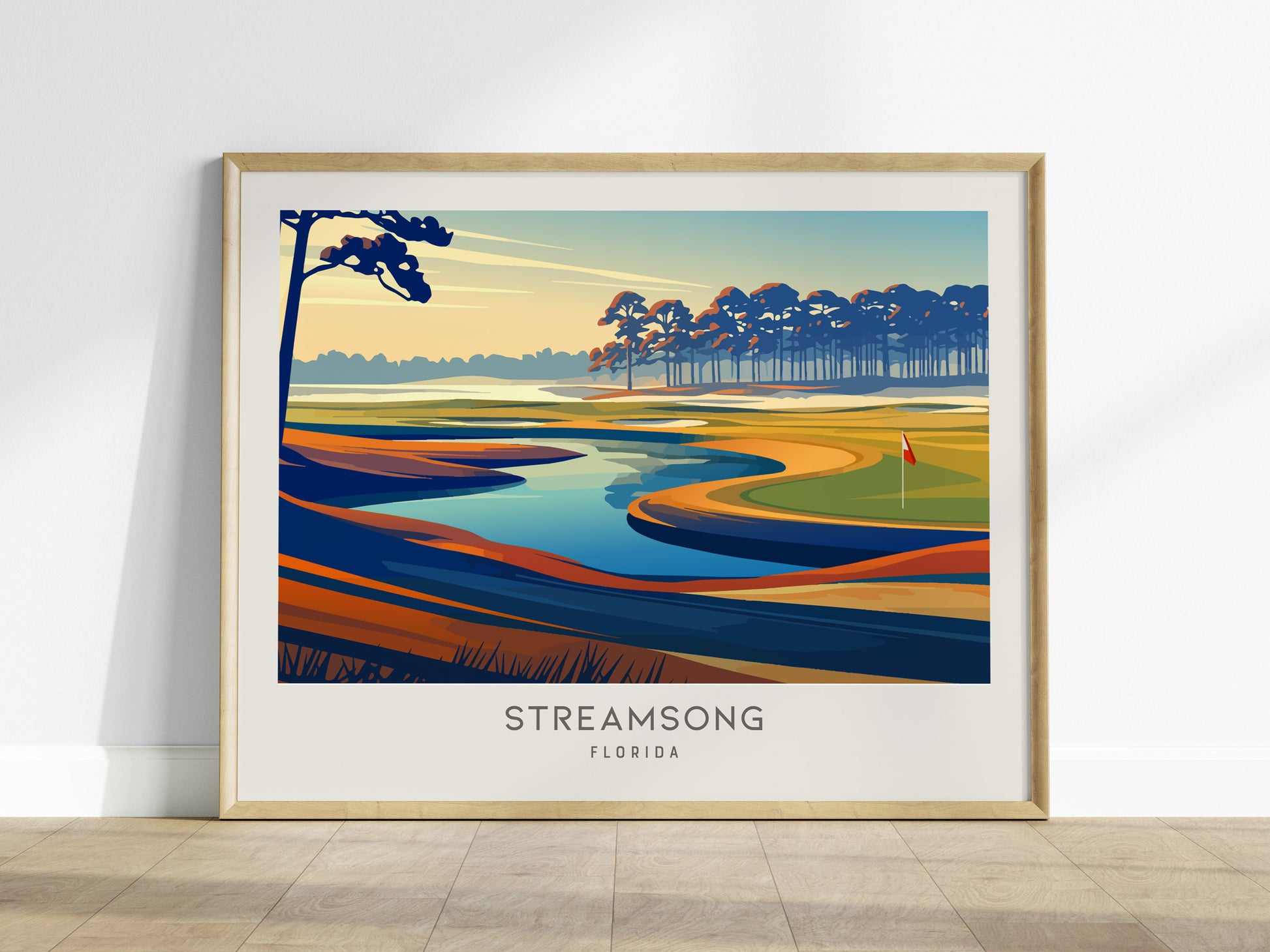 Streamsong Landscape Matte Border Poster | Florida Travel Wall Art — framed wall art