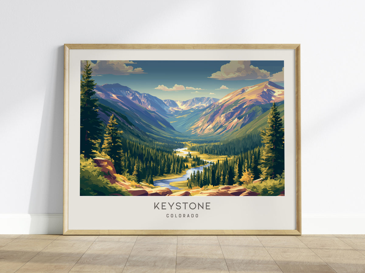 Keystone Landscape Matte Border Poster | Travel Wall Art — framed wall art