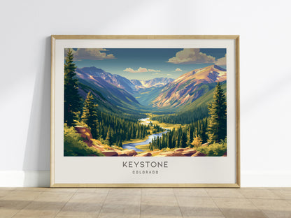 Keystone Landscape Matte Border Poster | Travel Wall Art — framed wall art