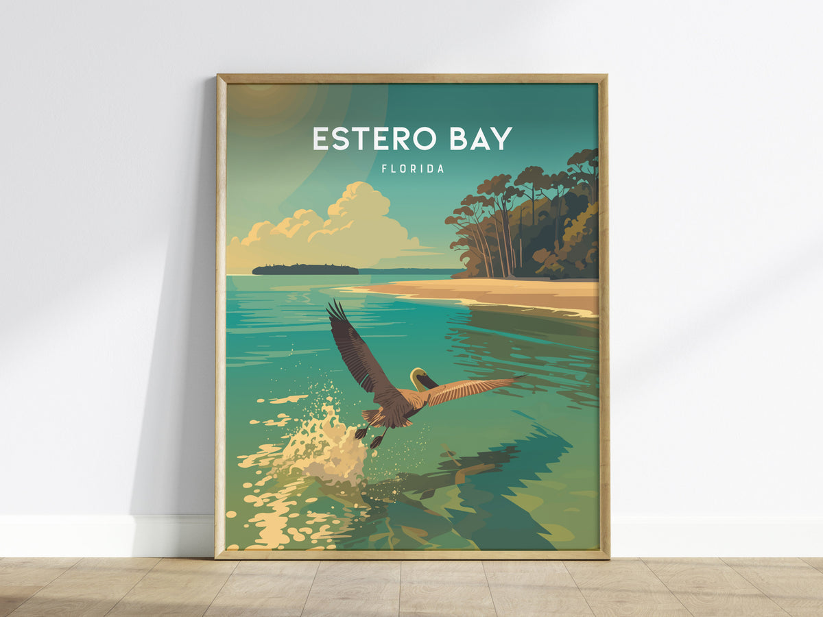 Estero Bay, Florida Poster | Mangroves & Gulf Coast Art Wall Art — framed wall art