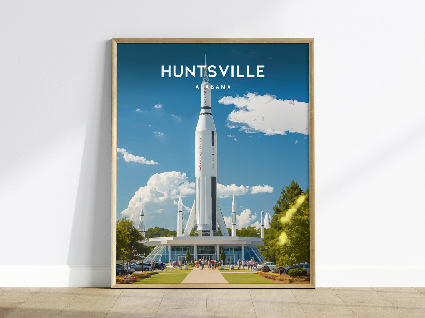 Huntsville, Alabama Poster | Rocket City Space & Southern Charm Wall Art — framed wall art
