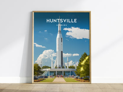 Huntsville, Alabama Poster | Rocket City Space & Southern Charm Wall Art — framed wall art
