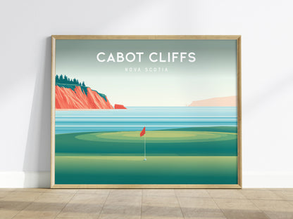 Cabot Cliffs Landscape Poster | Nova Scotia Golf Course Print Framed or Unframed Wall Art — framed wall art