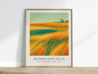 Shinnecock Hills Matte Border Poster | Southampton, New York Golf Wall Art & Country Club Decor — framed wall art