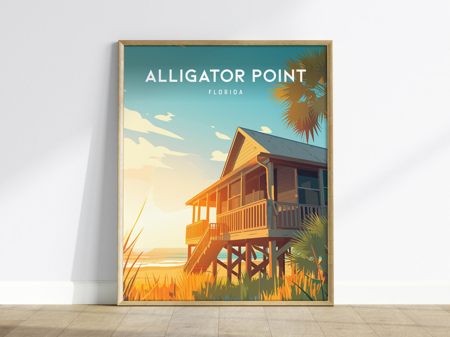 Alligator Point, Florida Poster | Wild Gulf Shore Serenity Wall Art — framed wall art