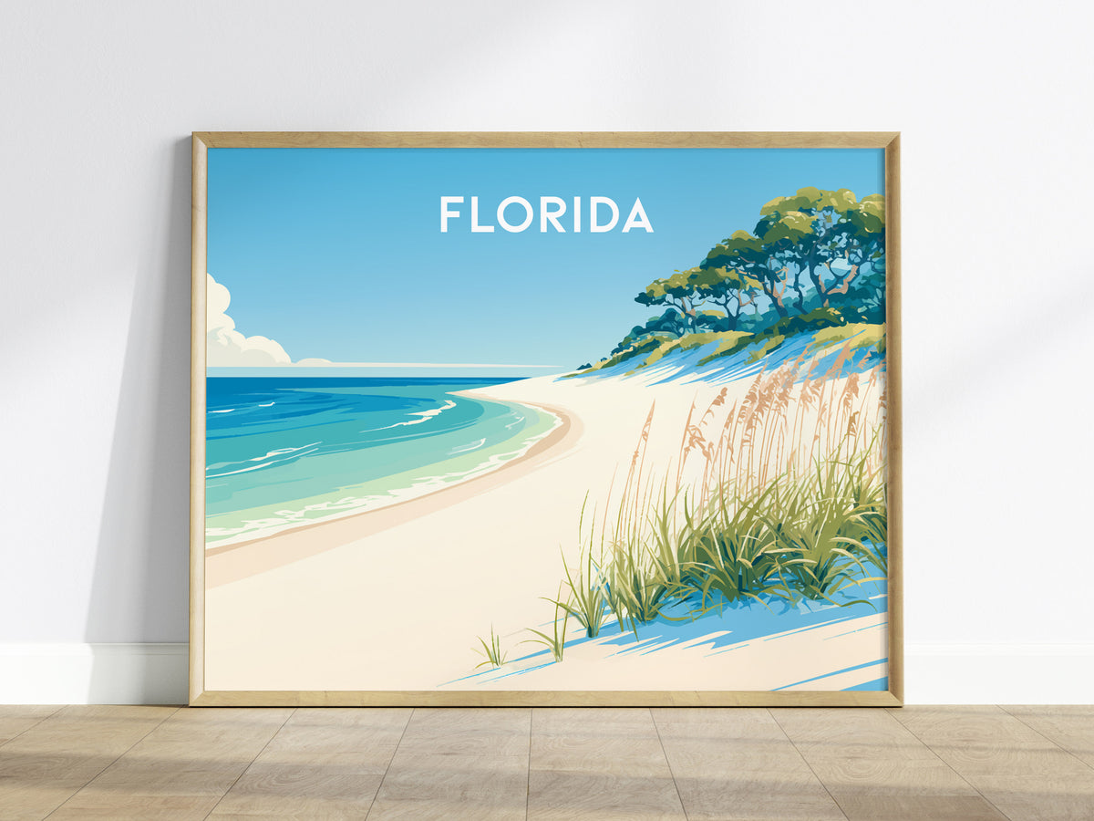 Florida Landscape Poster | Travel Wall Art — framed wall art