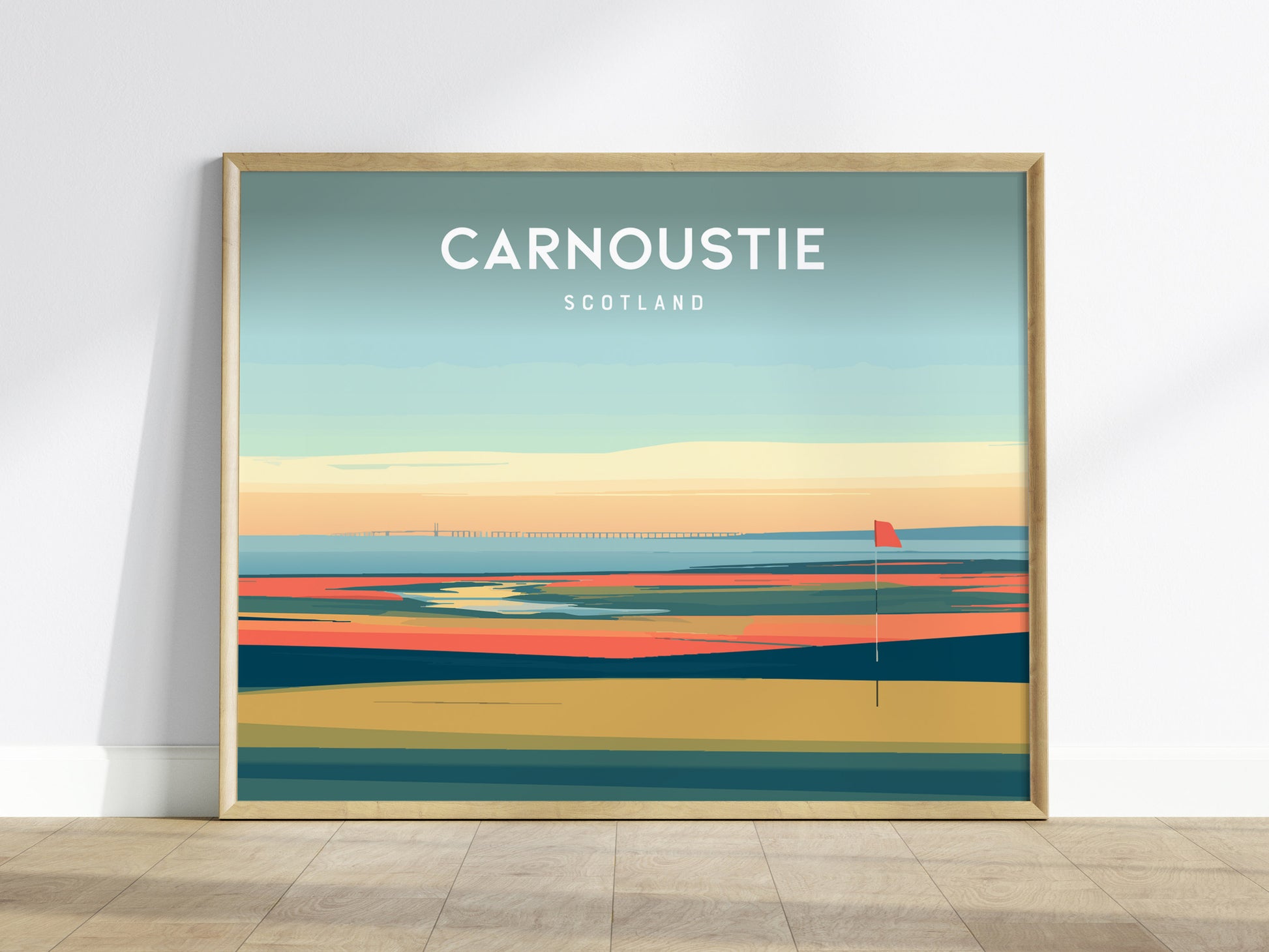 Carnoustie Landscape Poster | Scotland Golf Wall Art Framed or Unframed — framed wall art