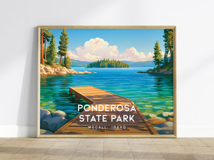 Ponderosa State Park Landscape Poster | McCall, Idaho Vacation Wall Art — framed wall art