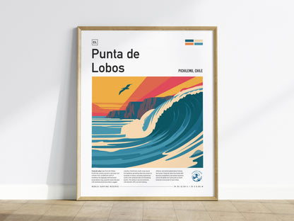 Punta de Lobos, Chile Poster | Dramatic Cliffs & Surf Wall Art — framed wall art